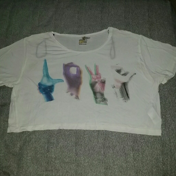 Divided Tops - LOVE Crop Top